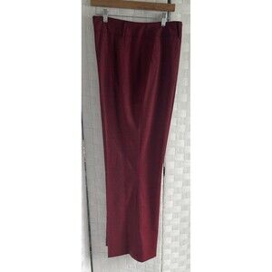 NWT Juliana Collezoine Women’s Wool Herringbone Dress Pants Red Black Size 16